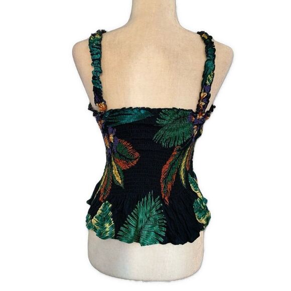 Patrons Of Peace Anthropologie Tropical Crop Tank Top Xs - Picture 2 of 4